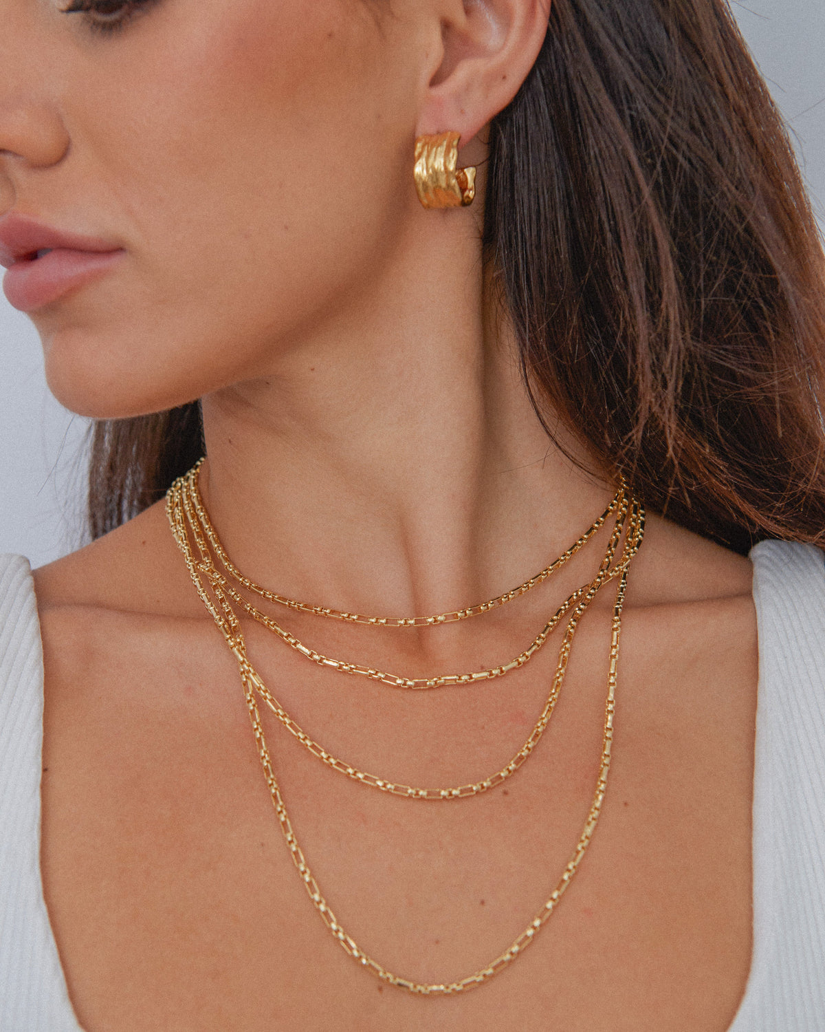 Gina Hammered Hoop — Soul Flow Apparel