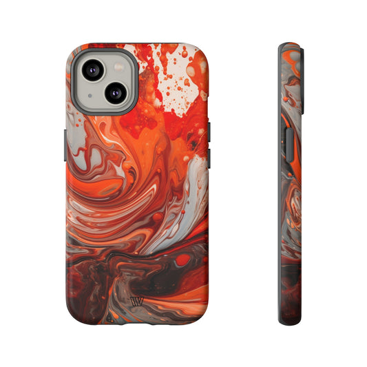 White Fire Paint Swirl | Tough Phone Case, view 2048 — Soul Flow Apparel
