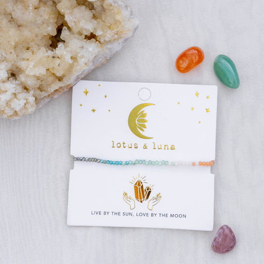 "live By the Sun, Love By the Moon" Goddess Bracelet, view 6 — Soul Flow Apparel