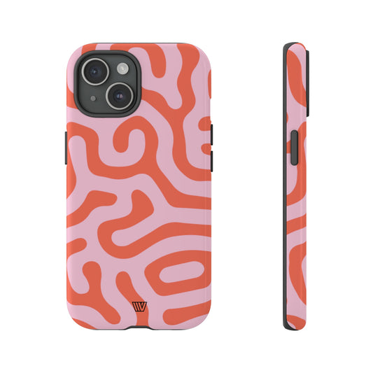 Coral Organic Lines | Tough Phone Case, view 2048 — Soul Flow Apparel