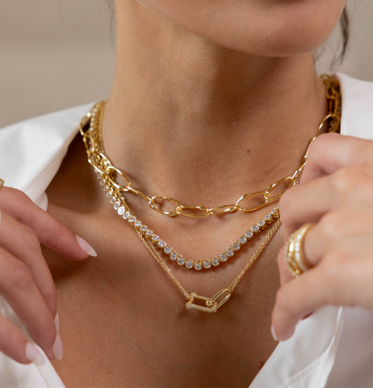 U Link Pave Necklace — Soul Flow Apparel