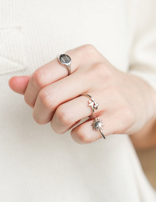 Silver Sunset Ring – Christian Ring