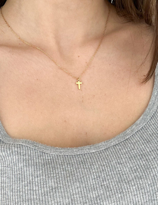 Gold Cross Necklace – Christian Necklace