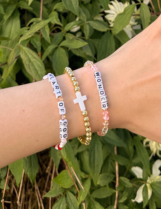 Heart of God Letter Bracelet – Christian Letter Bracelet