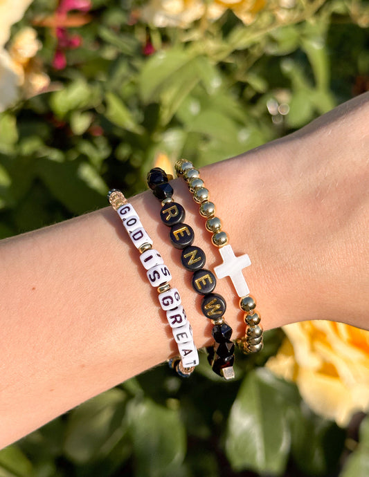 Renew Letter Bracelet – Christian Letter Bracelet