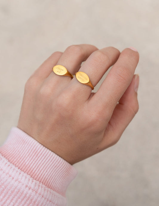 Forever Loved Oval Signet Ring – Christian Ring