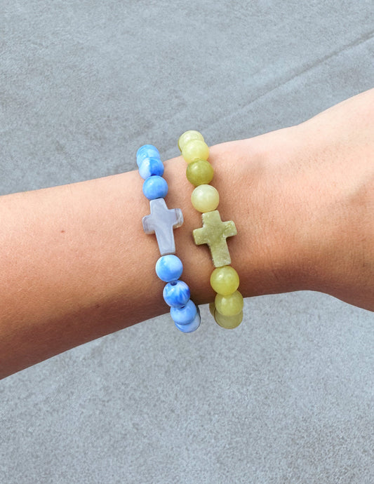 Restoration Cross – Christian Stone Bracelet