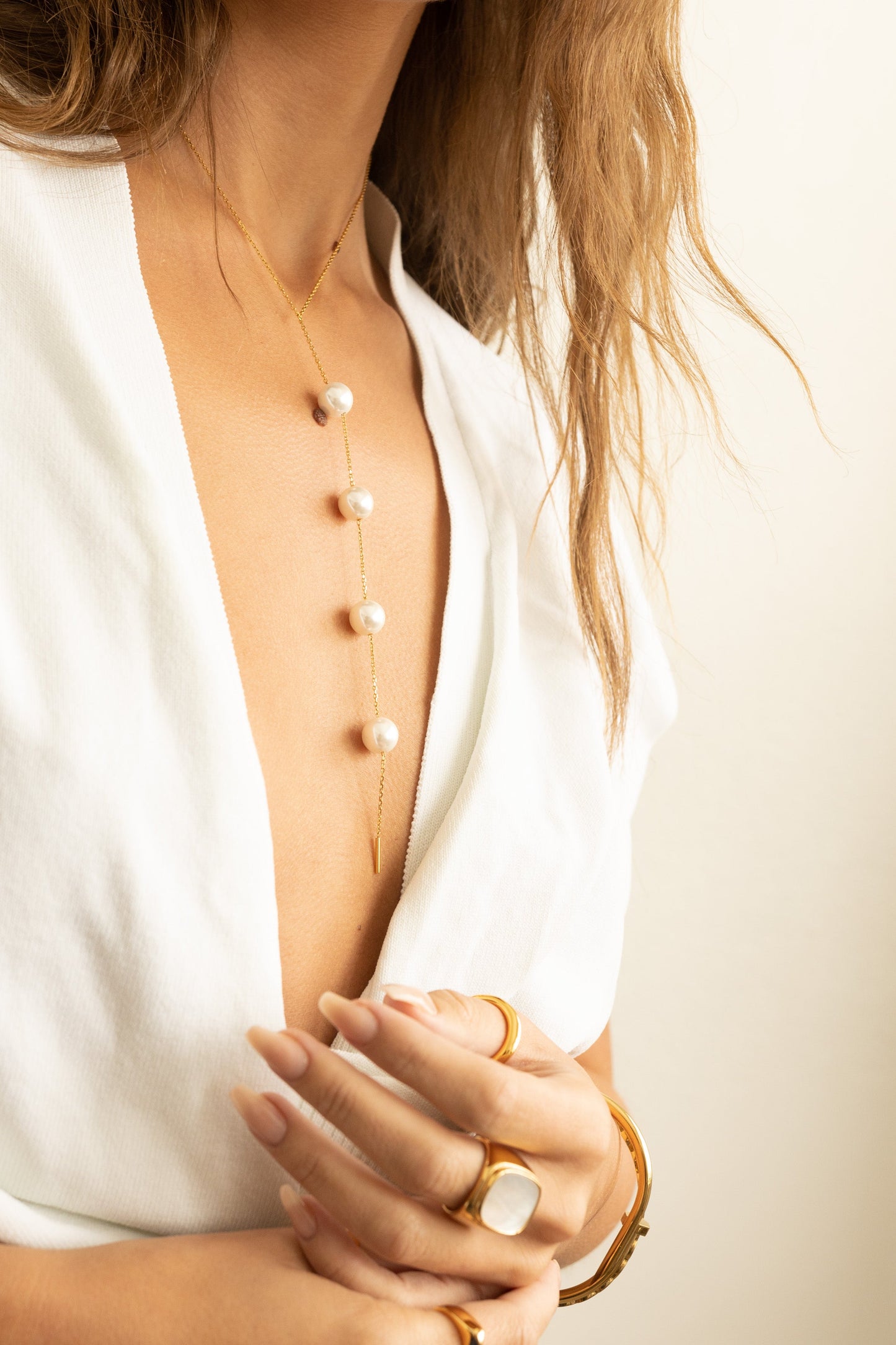 Mother of Pearl Ring - Large — Soul Flow Apparel
