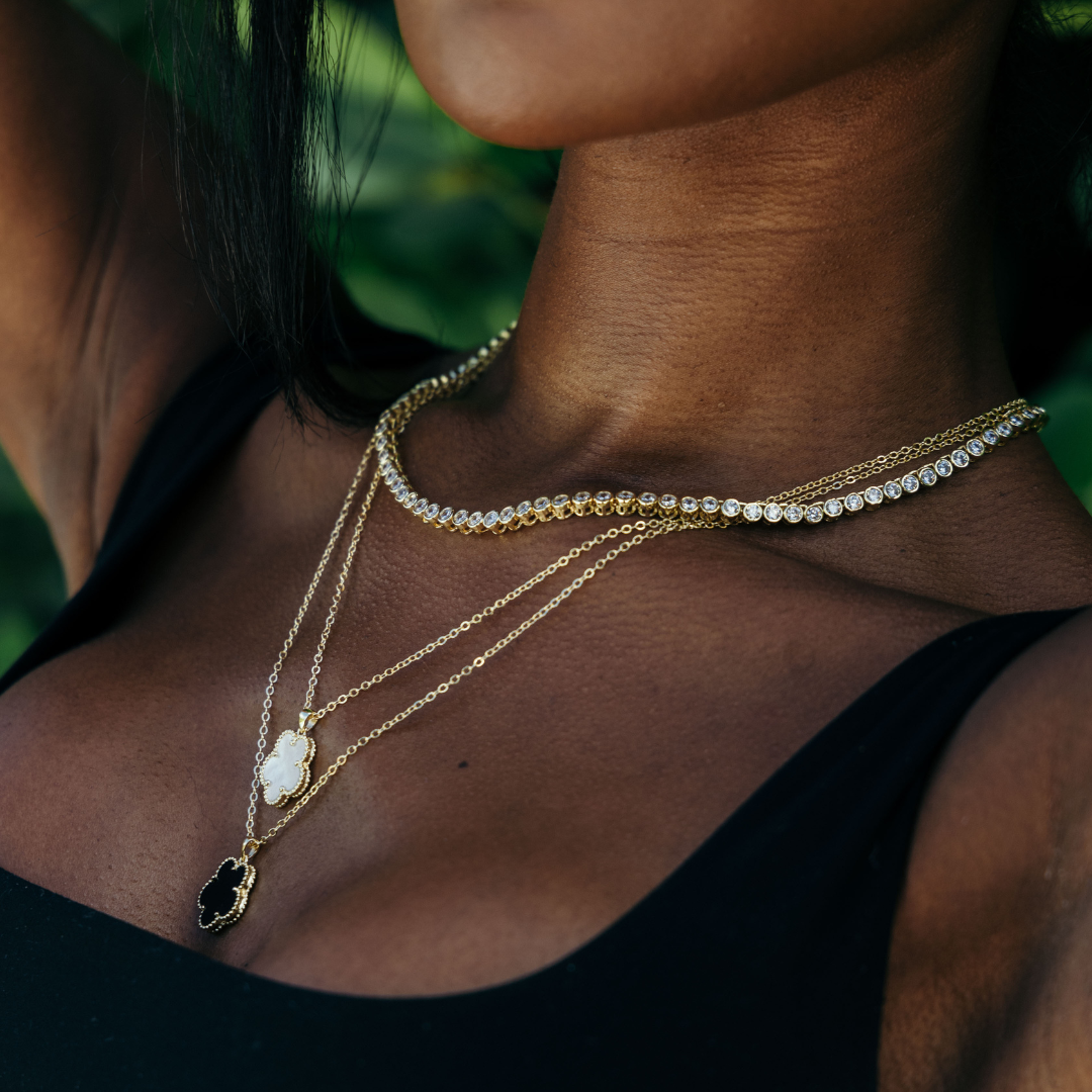 Bezel Tennis Necklace — Soul Flow Apparel