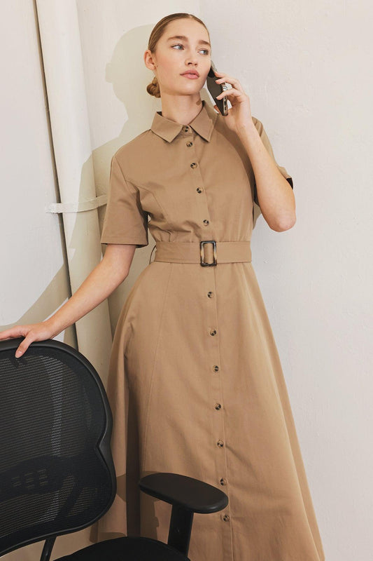 Lucky Me Woven Midi Dress — Soul Flow Apparel