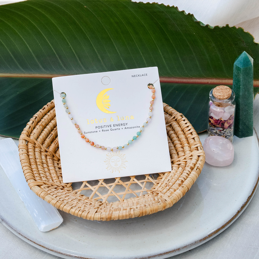Positive Energy 3mm Healing Necklace, view 5 — Soul Flow Apparel