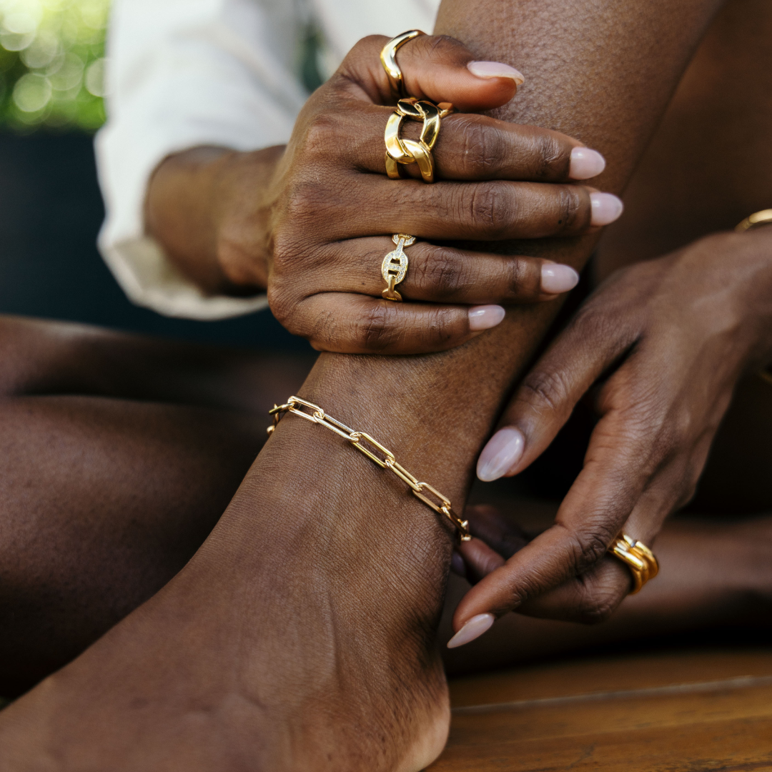 Carrie Paperclip Anklet — Soul Flow Apparel