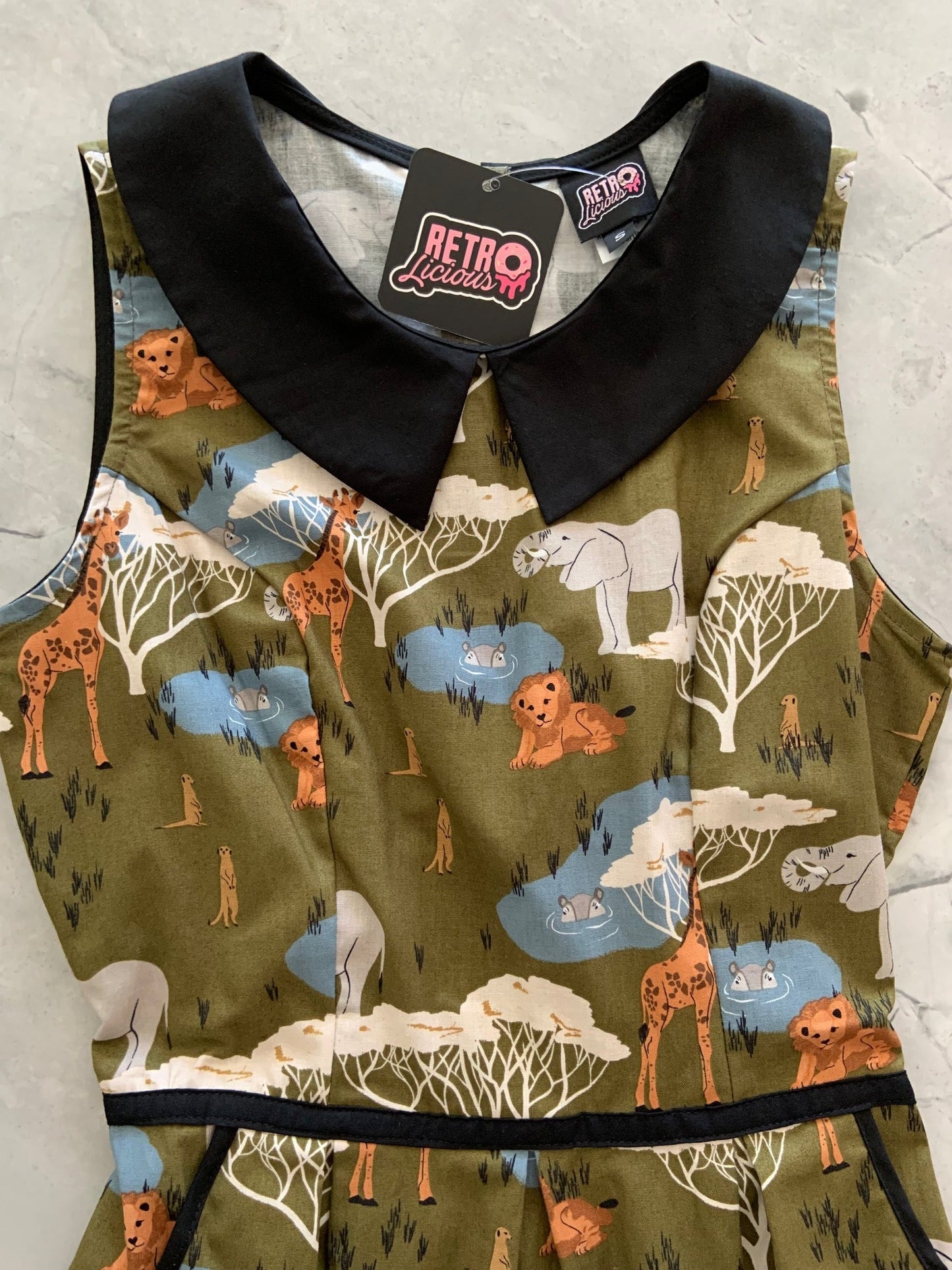 Safari Collared Dress, view 2 — Soul Flow Apparel