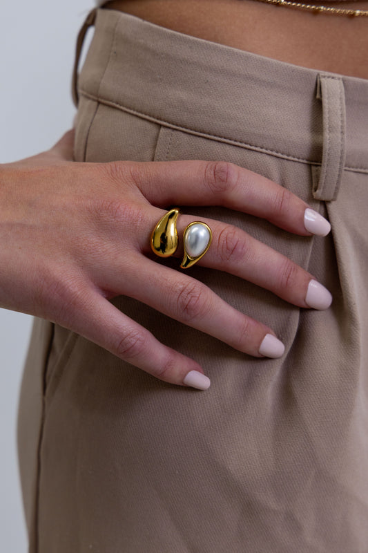 Cami Pearl Stacked Ring — Soul Flow Apparel