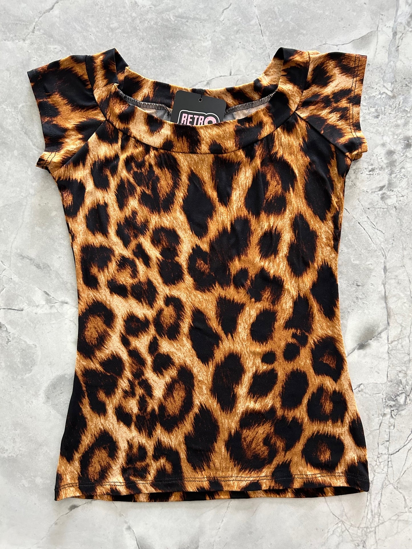 Retro Boat Neck Top in Leopard — Soul Flow Apparel