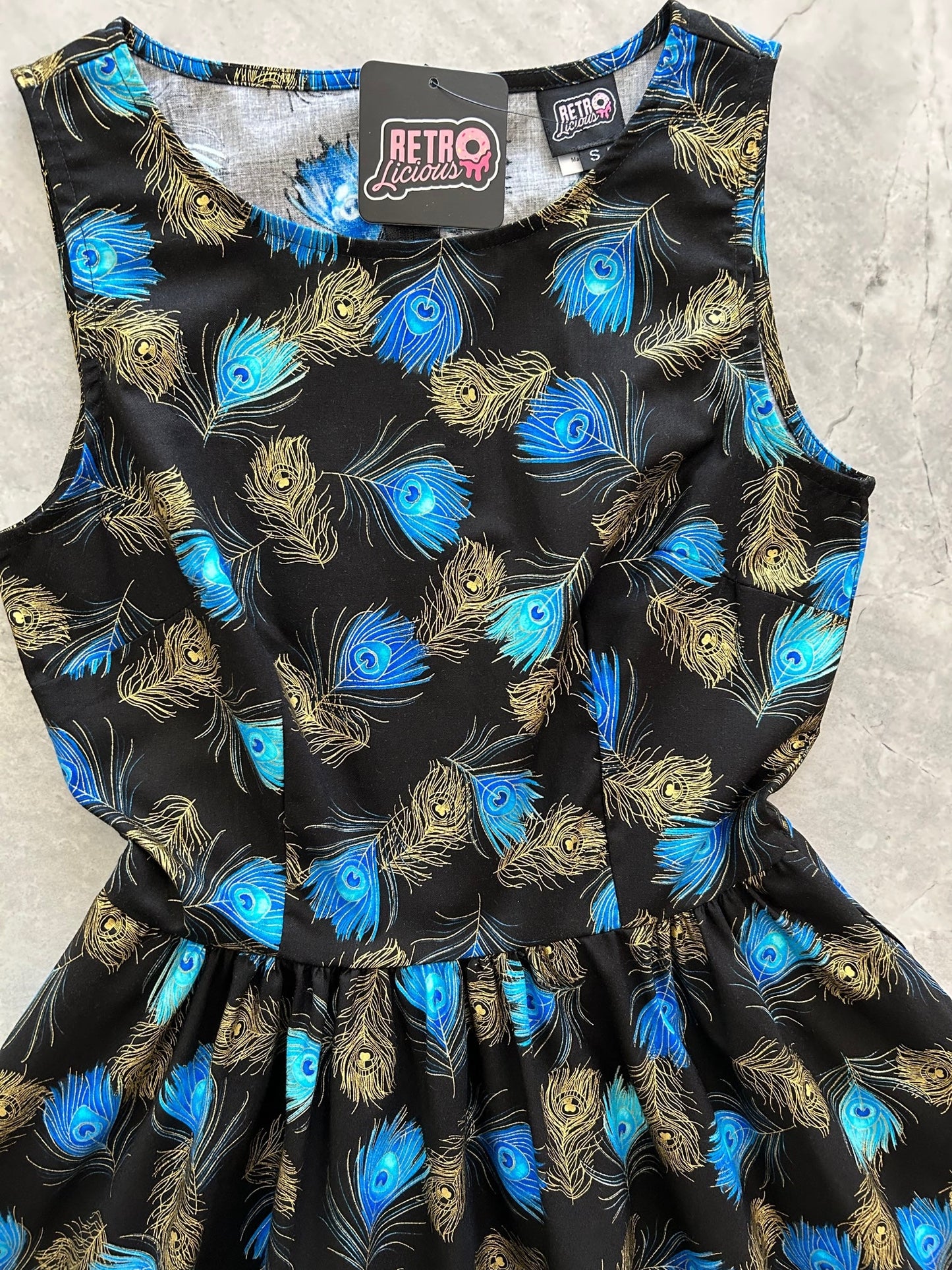 Peacock Feathers Vintage Dress — Soul Flow Apparel