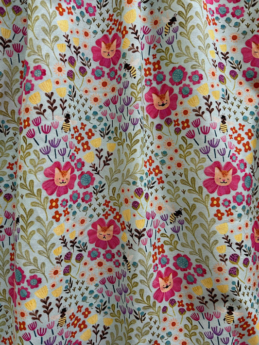 Floral Cats Fit & Flare Dress — Soul Flow Apparel