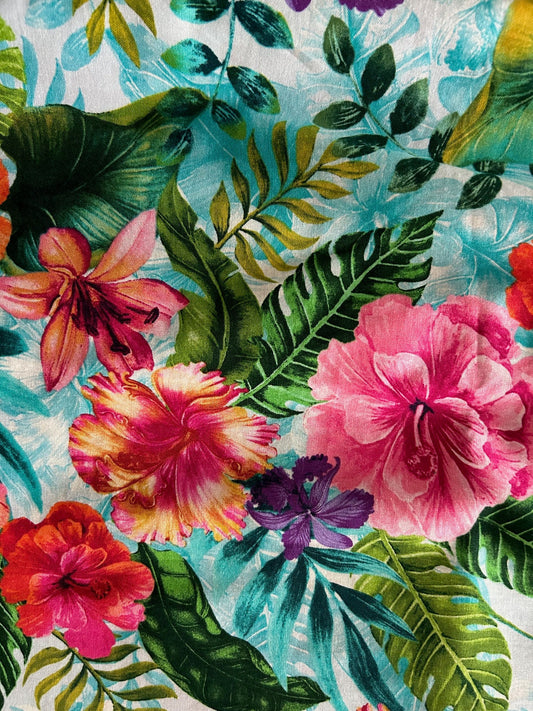 Tropical Fit & Flare Dress — Soul Flow Apparel