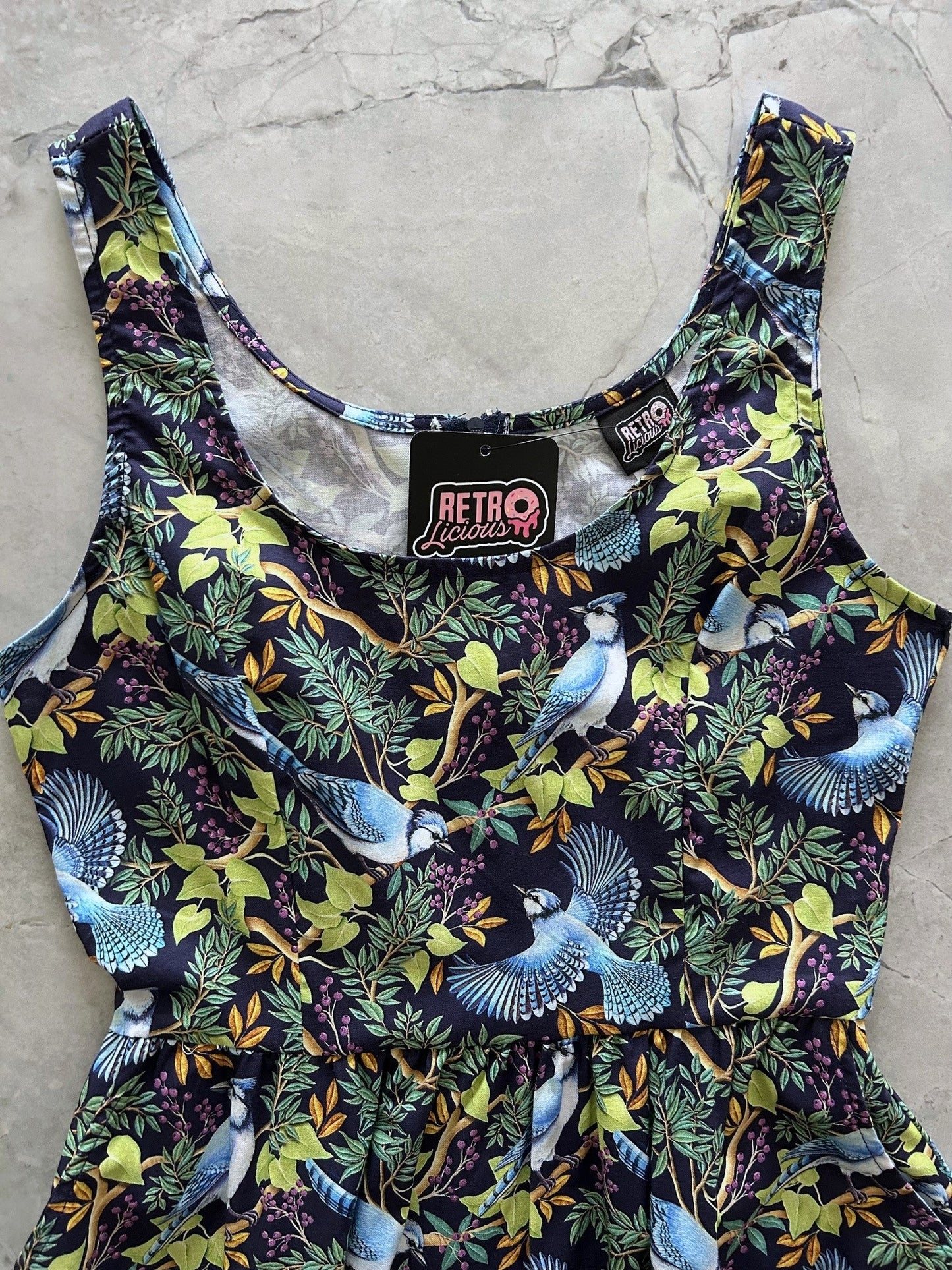 Birds Fit & Flare Dress — Soul Flow Apparel