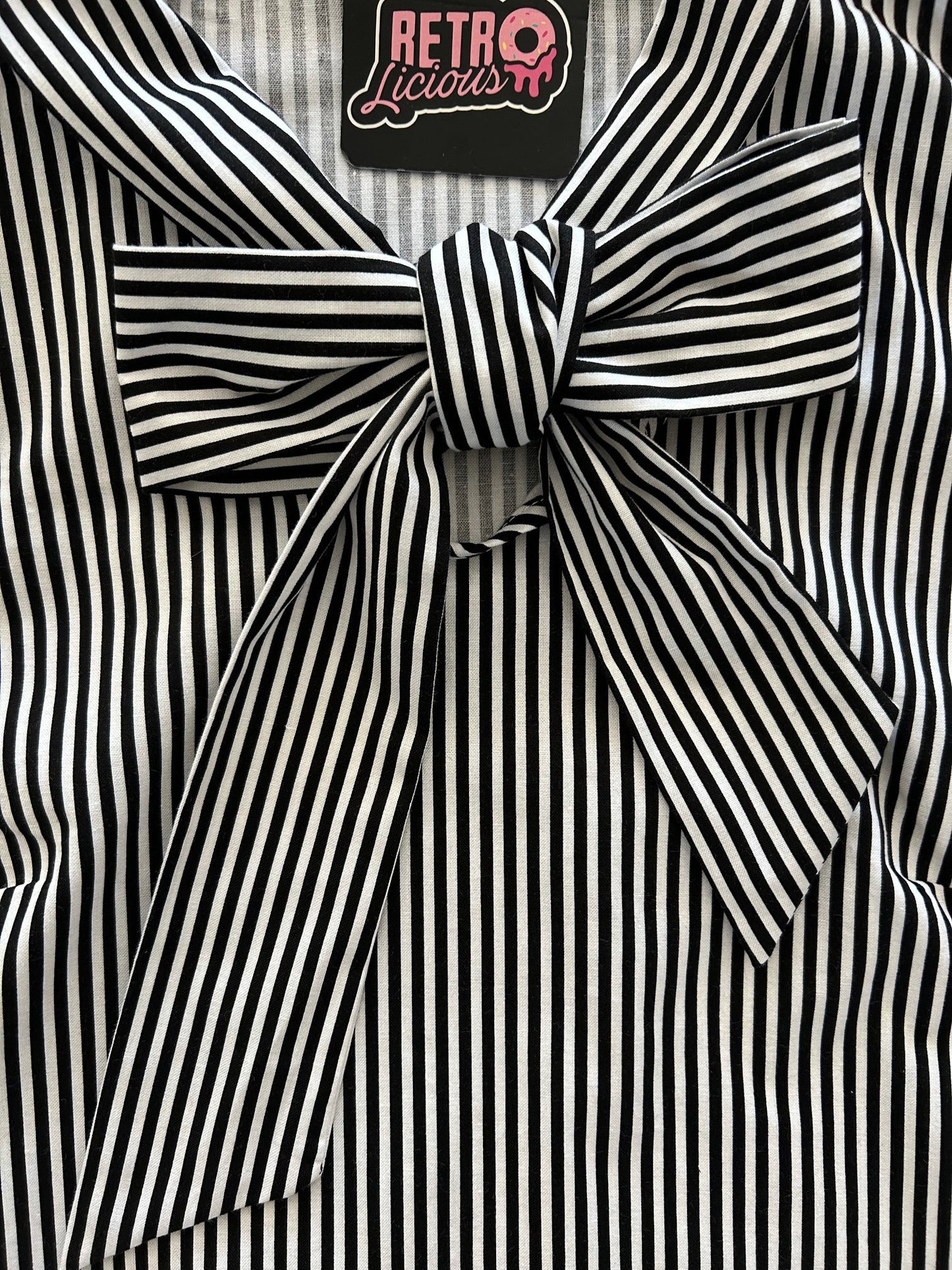 Black Striped Bow Top - 4x Only, 1 Left! — Soul Flow Apparel