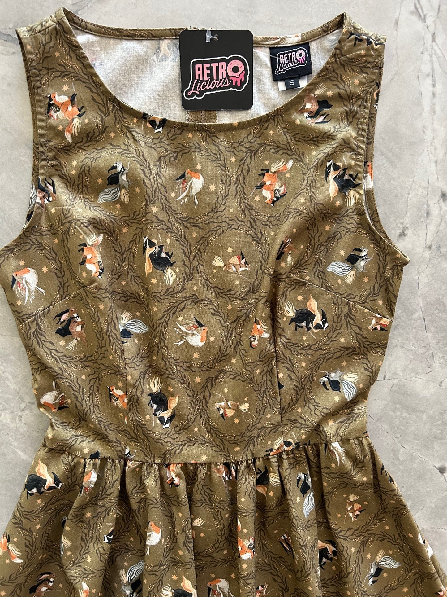 Witchy Animals Midi Dress — Soul Flow Apparel