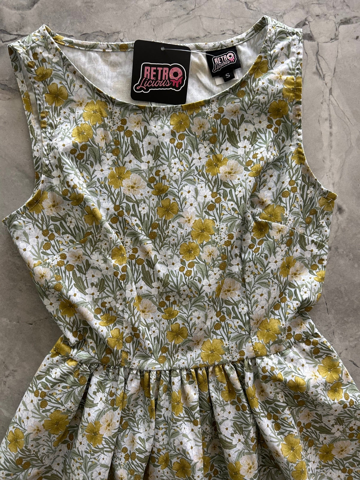 Mustard Floral Midi Dress — Soul Flow Apparel