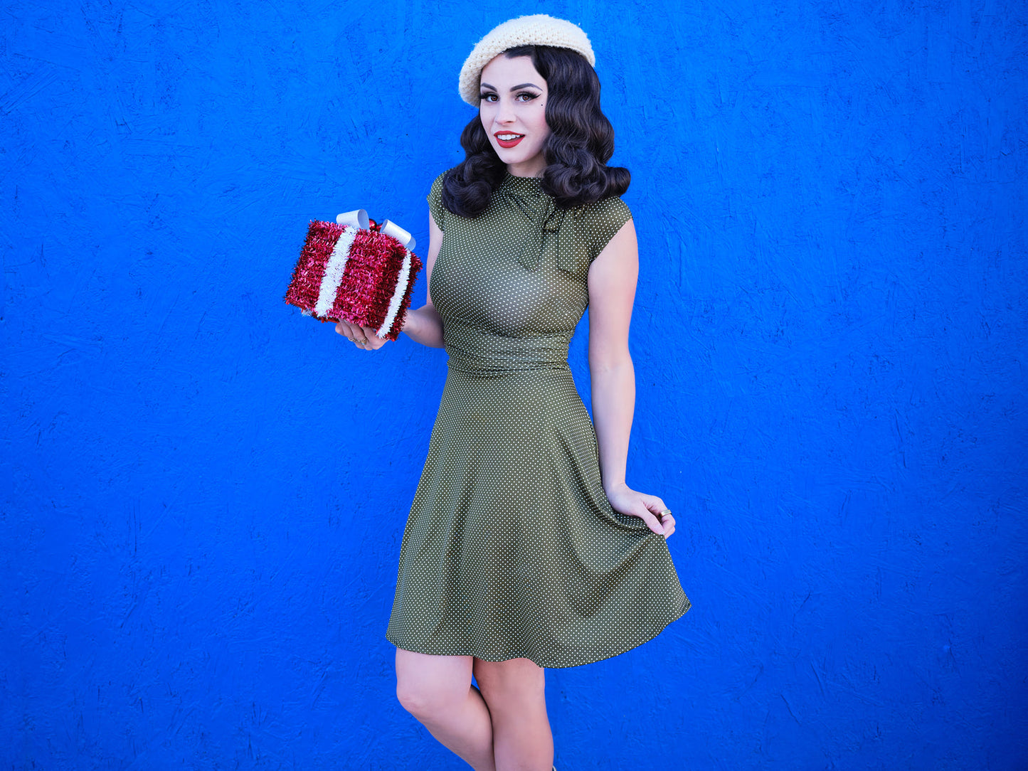 Olive Dot Bombshell Dress - Plus Sizes Only — Soul Flow Apparel
