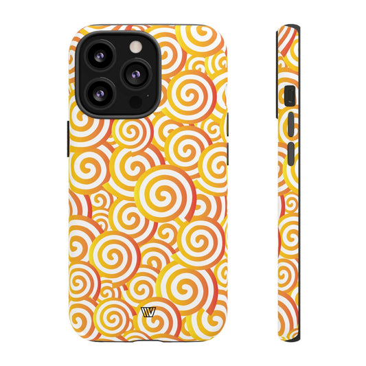 Abstract Spiral Orange | Tough Phone Case, view 1 — Soul Flow Apparel