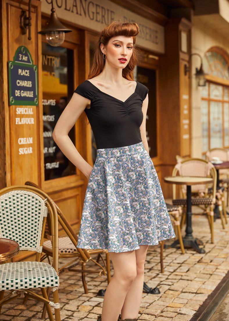 Bunny Skater Skirt, view 1 — Soul Flow Apparel