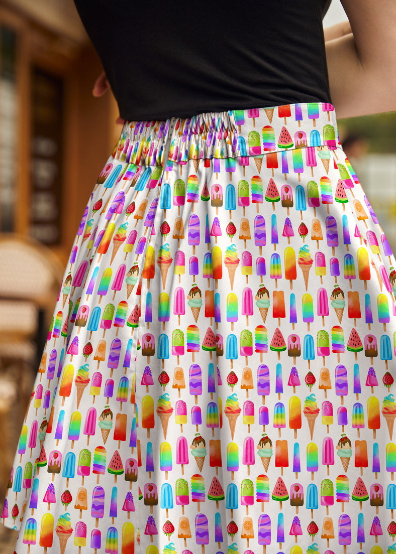 Ice Cream Skater Skirt, view 3 — Soul Flow Apparel