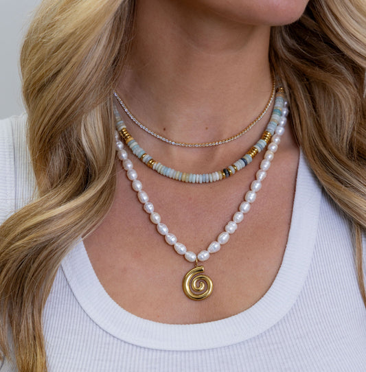 Amazonite Beaded Necklace — Soul Flow Apparel