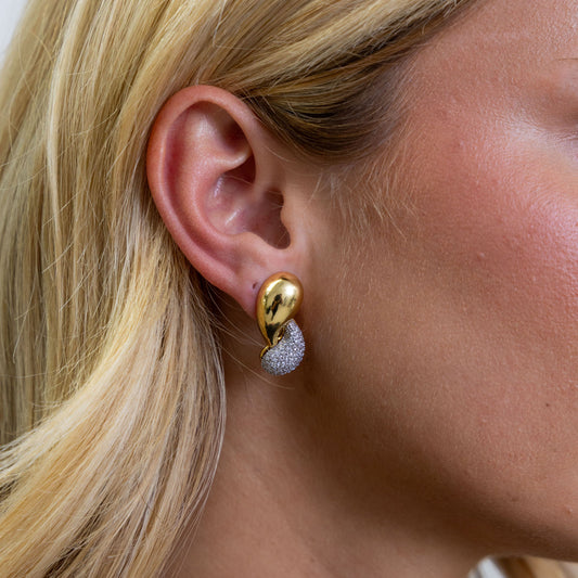Pave Raindrop Earring — Soul Flow Apparel