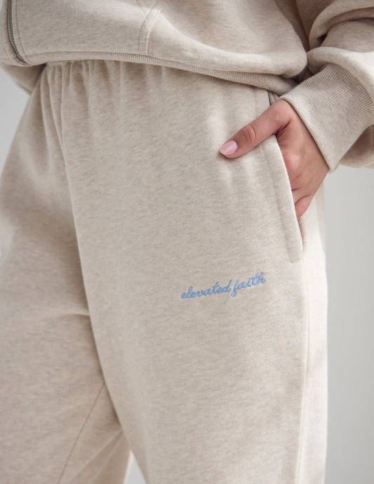 Basics Eggshell Wide Leg Sweatpant – Christian Sweatpant