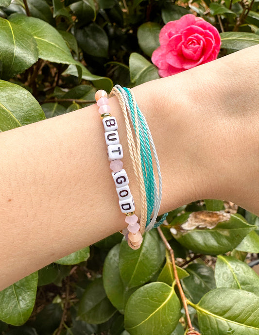 But God Letter Bracelet – Christian Letter Bracelet
