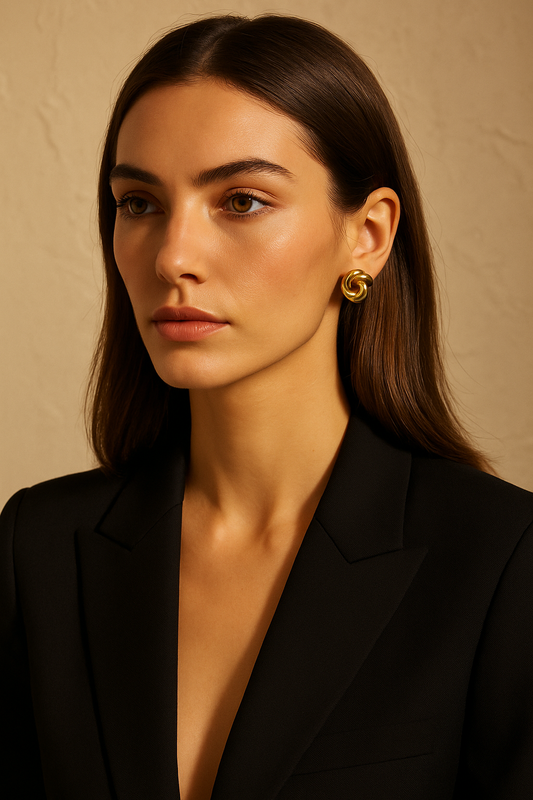 Arden Knotted Stud in oct pm, view 28 — Soul Flow Apparel