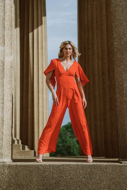 Raised on Promises Stars Woven Jumpsuit with V Neckline — Soul Flow Apparel
