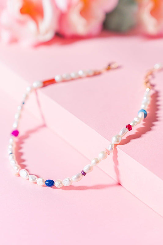 Cece Pearl Necklace Korean Made with Copper Alloy Beads — Soul Flow Apparel