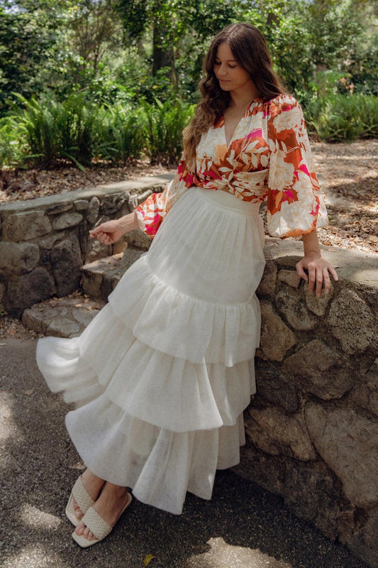 Chic Purpose Tulle Skirt with Ruffles Back Zipper Closure — Soul Flow Apparel