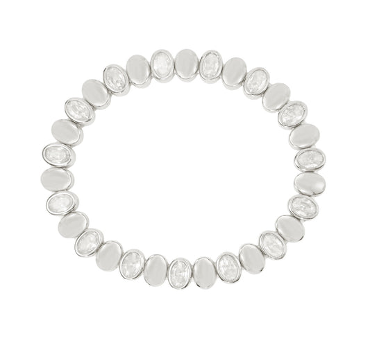 Stretchy Oval Cz Bracelet, view 2 — Soul Flow Apparel