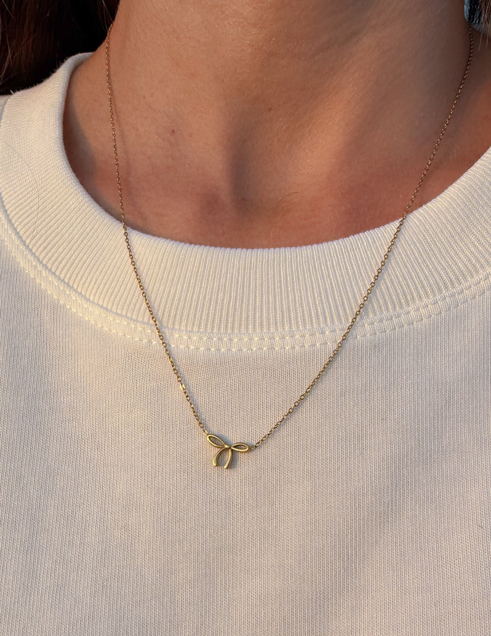 Dainty Bow Necklace – Christian Necklace