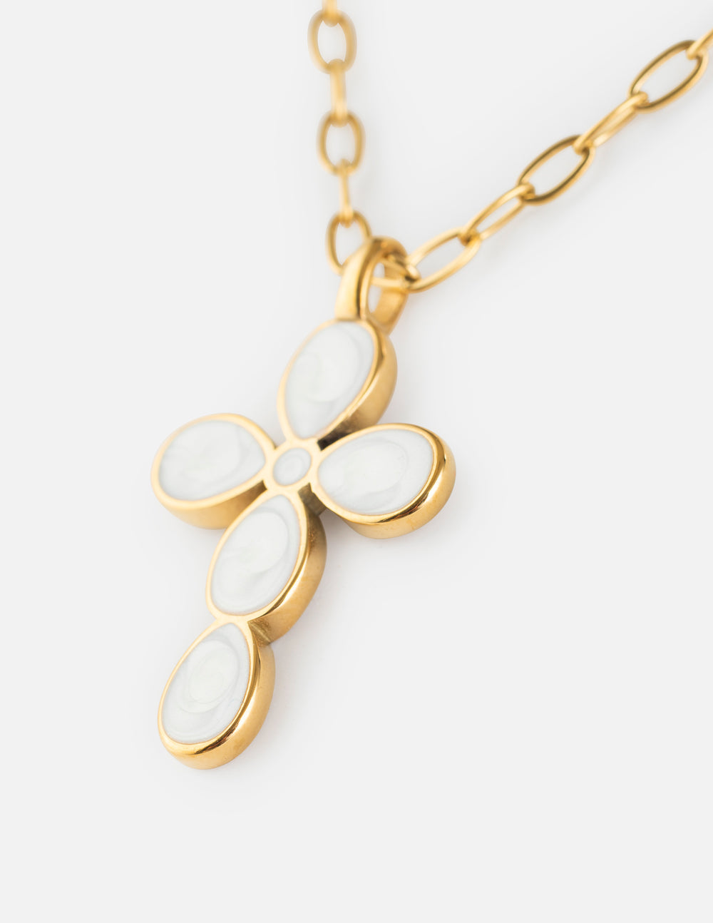 Eternal Light Cross Paperclip Chain Necklace – Christian Necklace