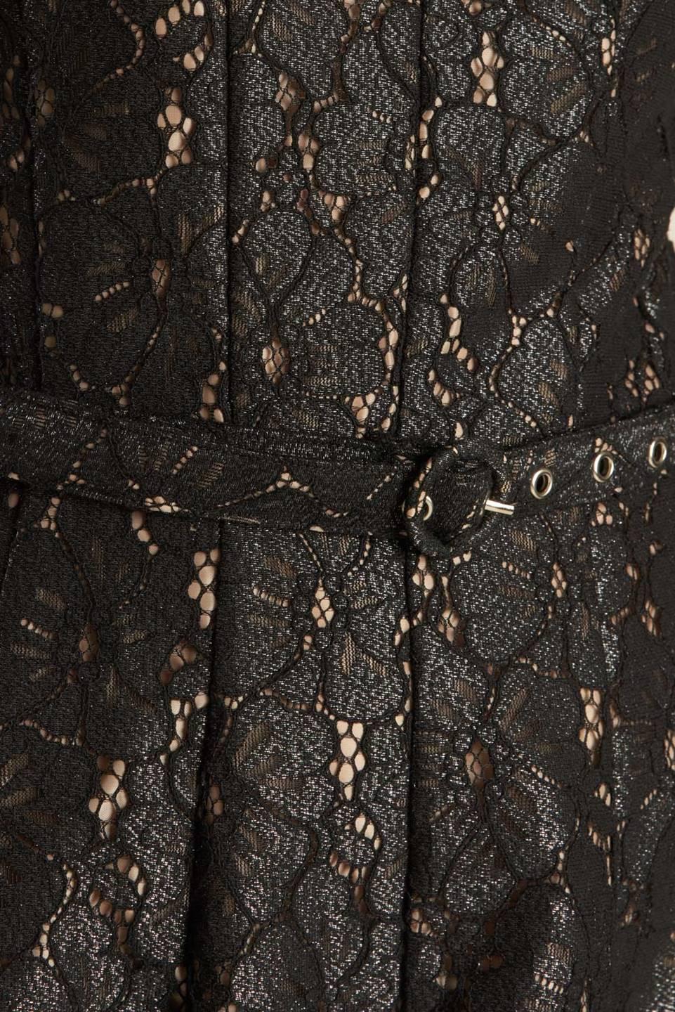 The Truth Is Woven Lace Midi Dress in black, fabric swatch — Soul Flow Apparel
