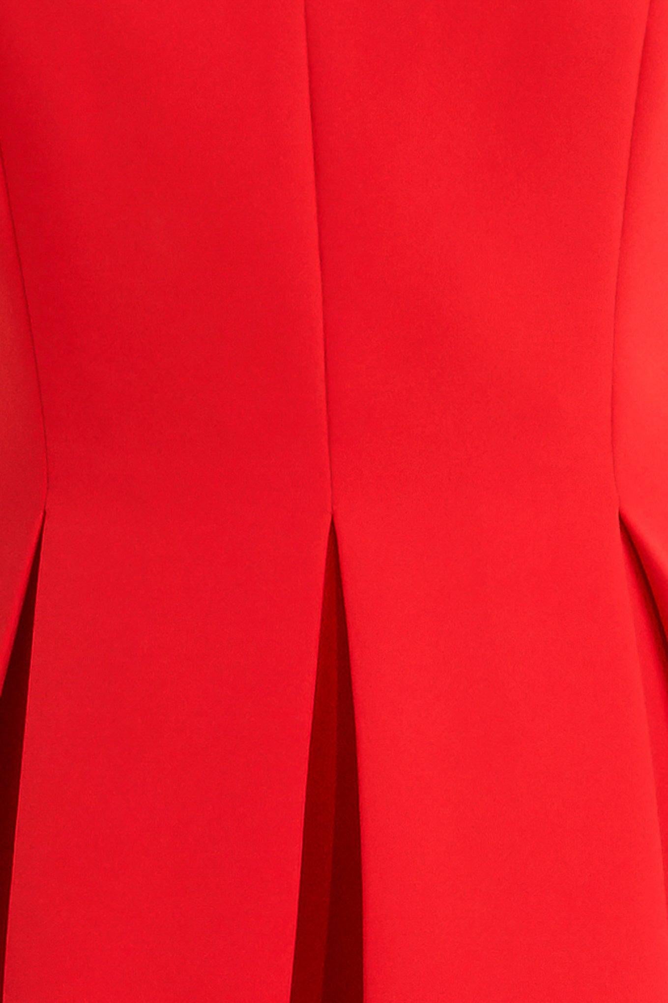 Ruby Affair Woven Midi Dress in red, fabric swatch — Soul Flow Apparel