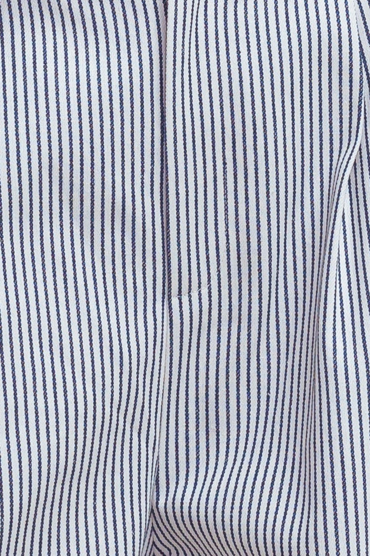 Coastal Chic Woven Vest in white navy, fabric swatch — Soul Flow Apparel