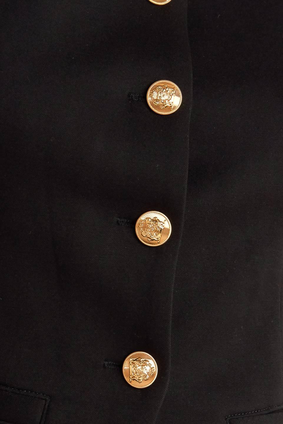 Glossy Glam Woven Vest in black, fabric swatch — Soul Flow Apparel