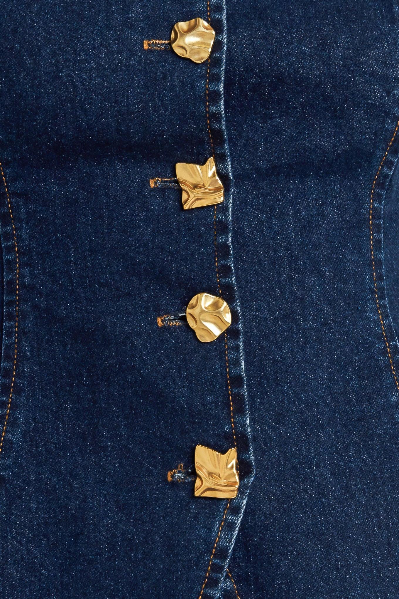 Quiet Luxe Denim Top, fabric swatch — Soul Flow Apparel