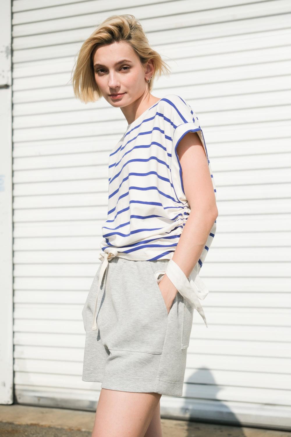 Call My Lovely Shorts in heathergrey, view 4 — Soul Flow Apparel