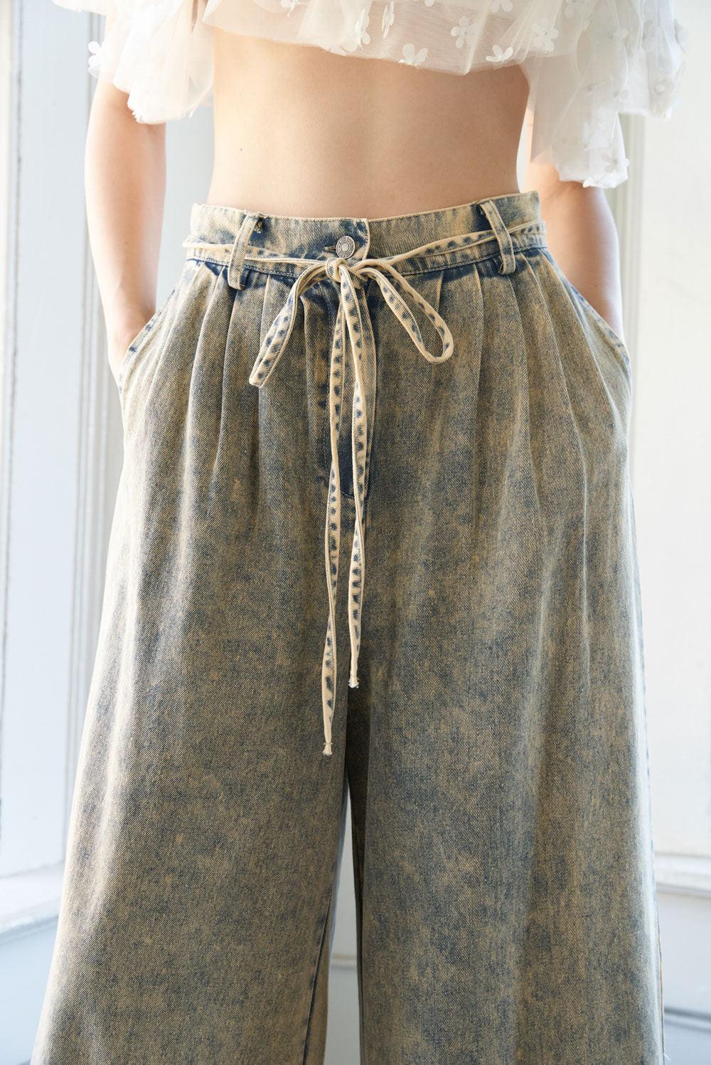 Passing Though Denim Pants, view 5 — Soul Flow Apparel