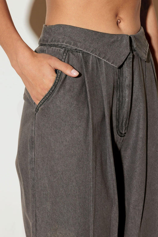 Weekend Wanderer Denim Pants in black, view 2 — Soul Flow Apparel