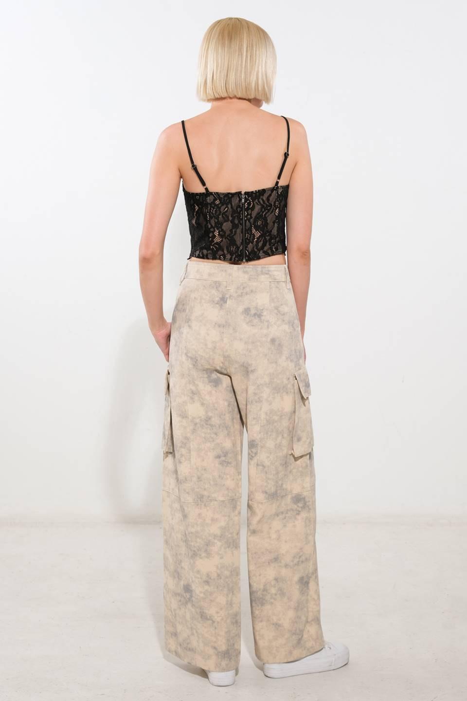 In the Spotlight Woven Pants in taupe multi, view 6 — Soul Flow Apparel
